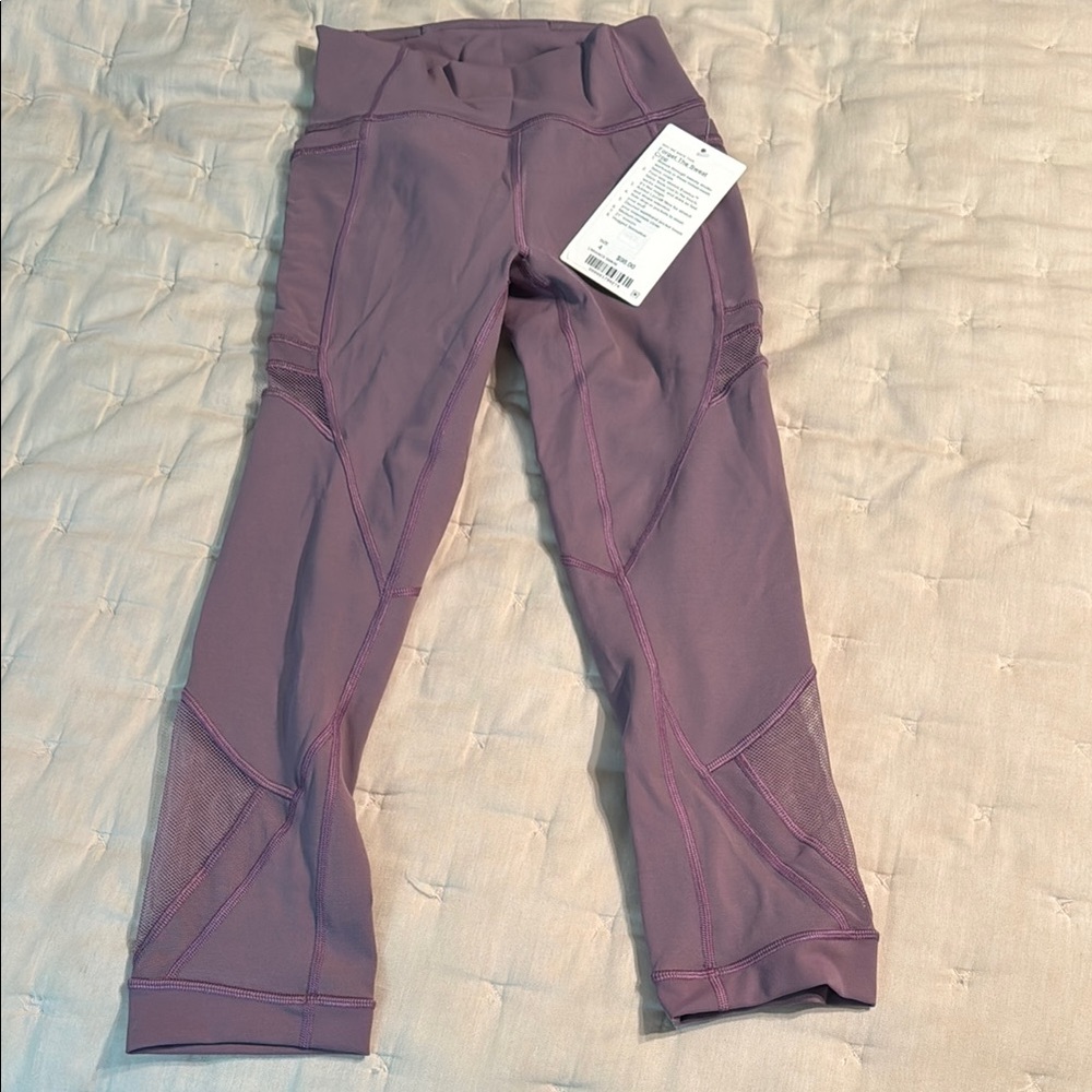 Lululemon Athletica Purple Leggings with Streamlined Design